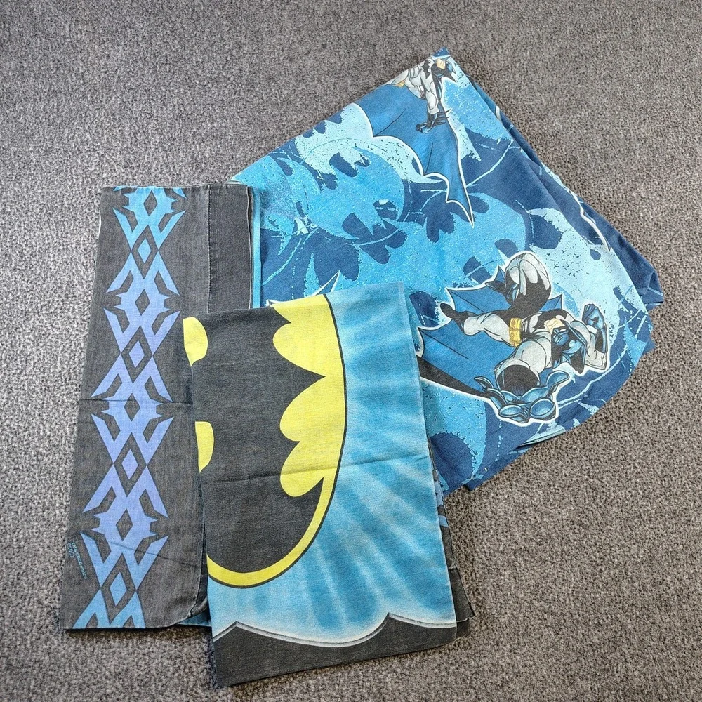 batman vintage sheet pillowcase set Y2K